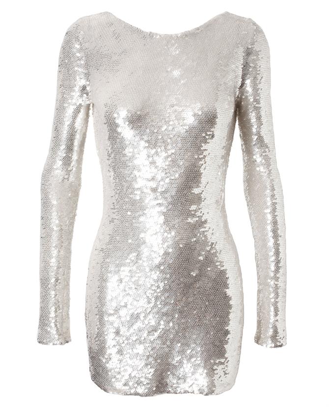 Ashish Handmade Sequin Dress in Silver (clear) | Lyst