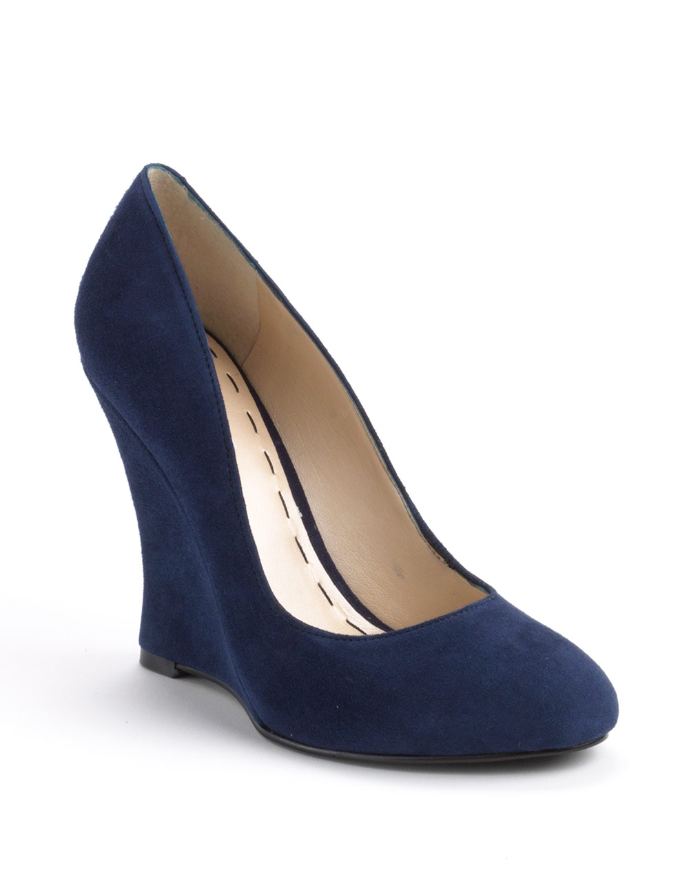 Nine West To The Flo Suede Wedge Pumps in Blue Lyst