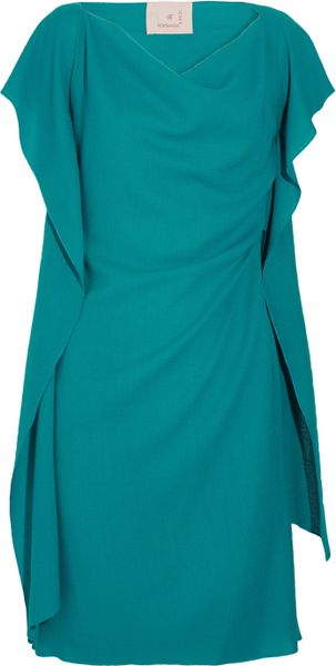 Roksanda Ilincic Calcott Silk Dress in Blue (turquoise) | Lyst