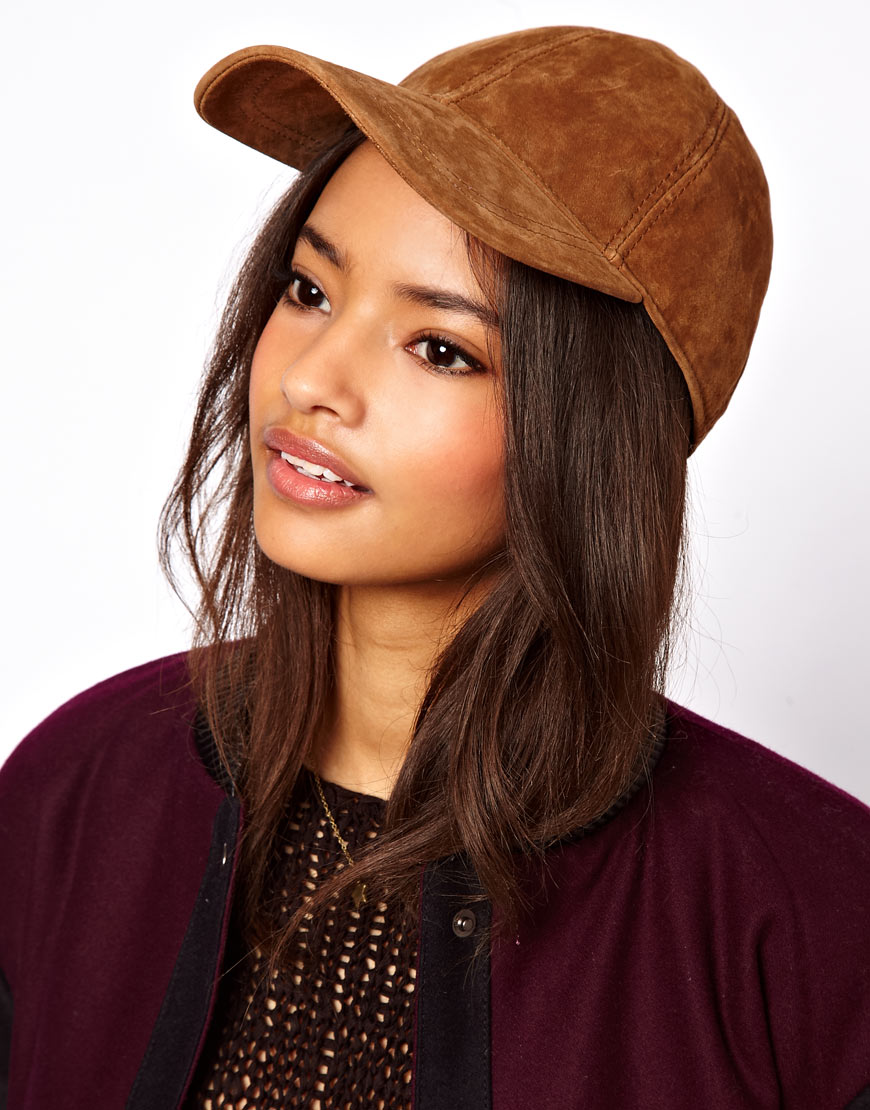 tan suede cap