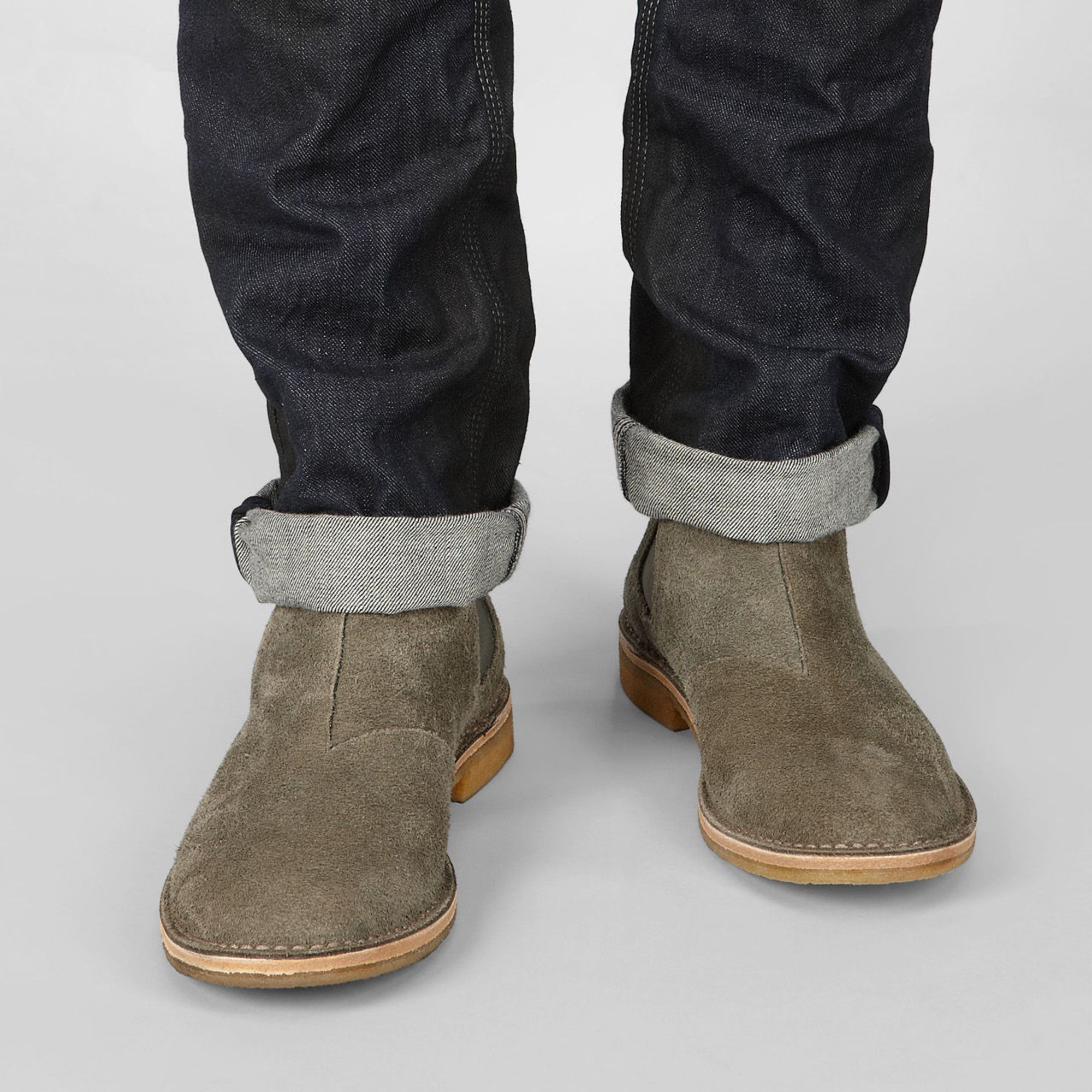 bottega veneta suede chelsea boots