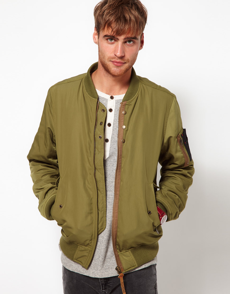 Lyst - Diesel Jacket Jr Bomber in Green for Men