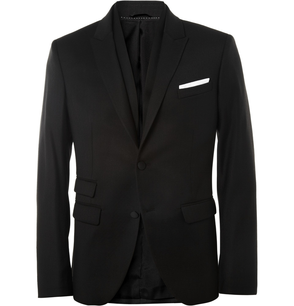 Neil Barrett Black Woolblend Tuxedo Jacket for Men - Lyst