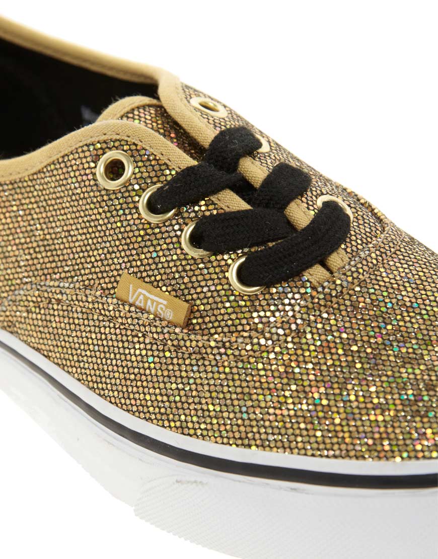 Vans Authentic Gold Glitter Trainers in 