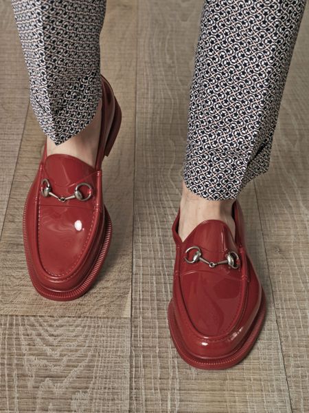 Gucci Rubber Loafers in Red for Men | Lyst
