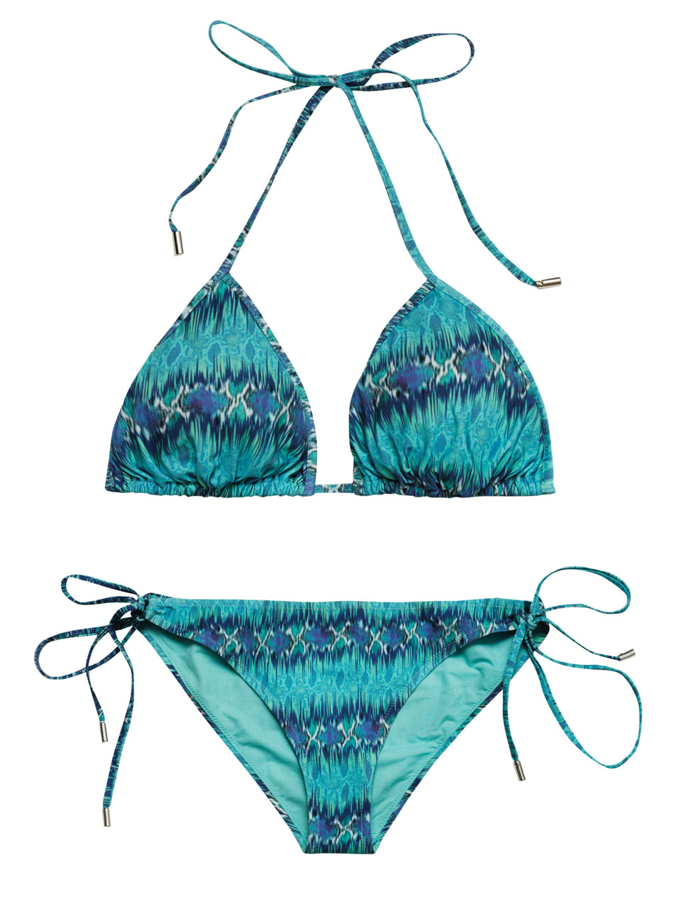 Matthew Williamson Escape Snake Faze-Print Bikini in Blue (snake) | Lyst