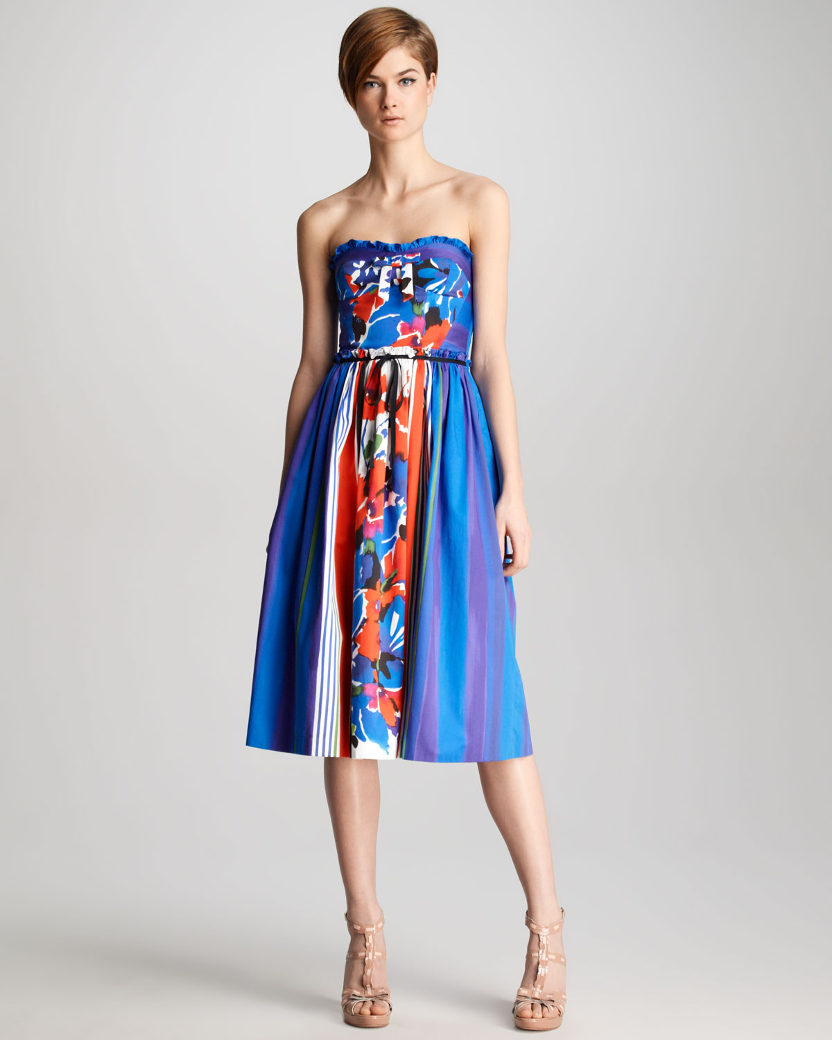 red valentino blue dress