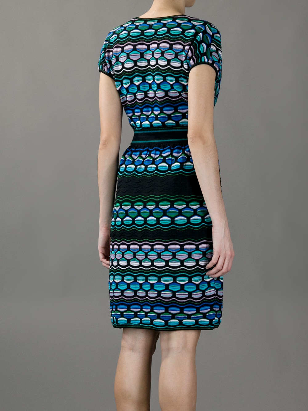M Missoni VNeck Dress in Blue Lyst