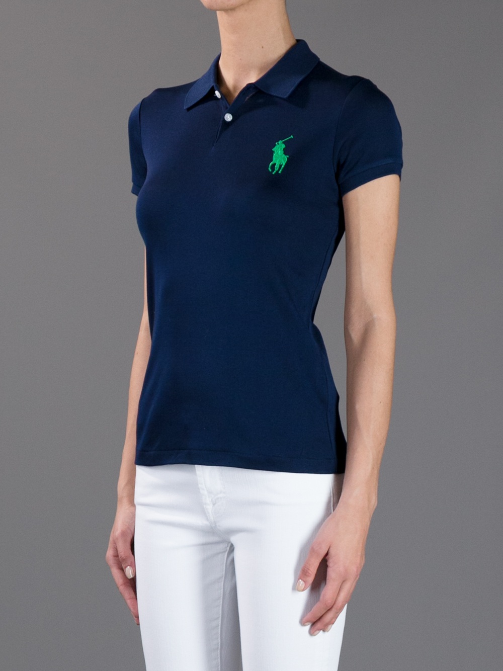 Ralph Lauren Black Label Logo Polo Shirt in Navy (Blue) - Lyst
