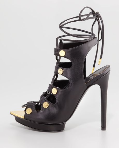 Tom ford lace-up platform sandal black #5