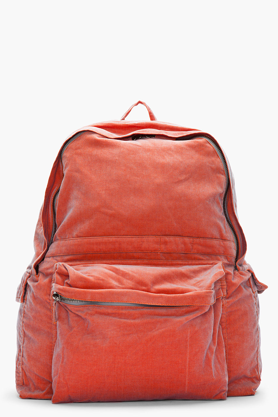 Lyst Ann Demeulemeester Rust Treated Corduroy Backpack in Red for Men