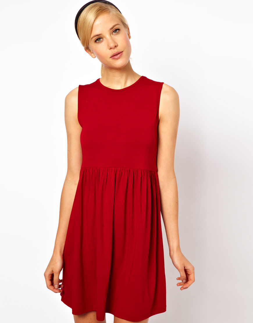 sleeveless smock dress