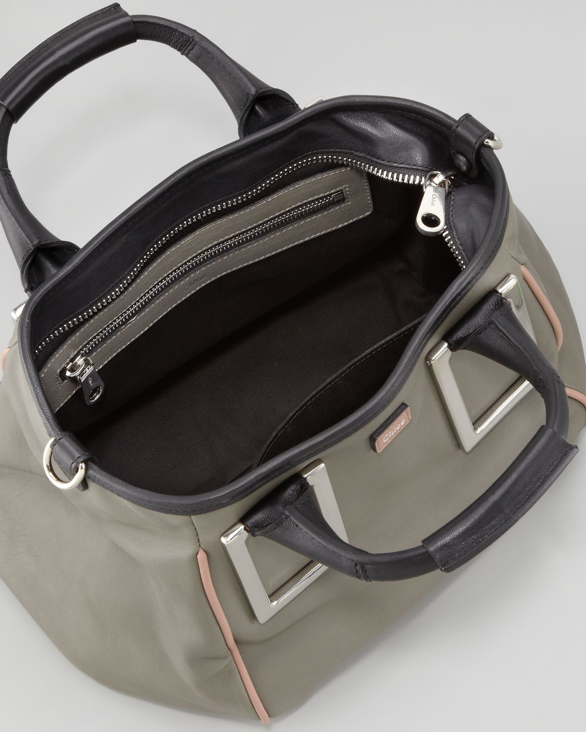 Chlo Ethel Medium Satchel Bag in Gray | Lyst  