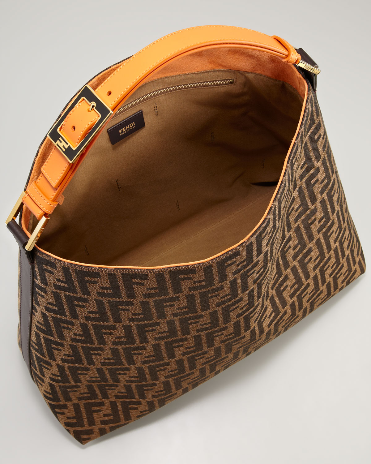 Lyst Fendi Zucca Large Hobo Bag In Brown Gallery