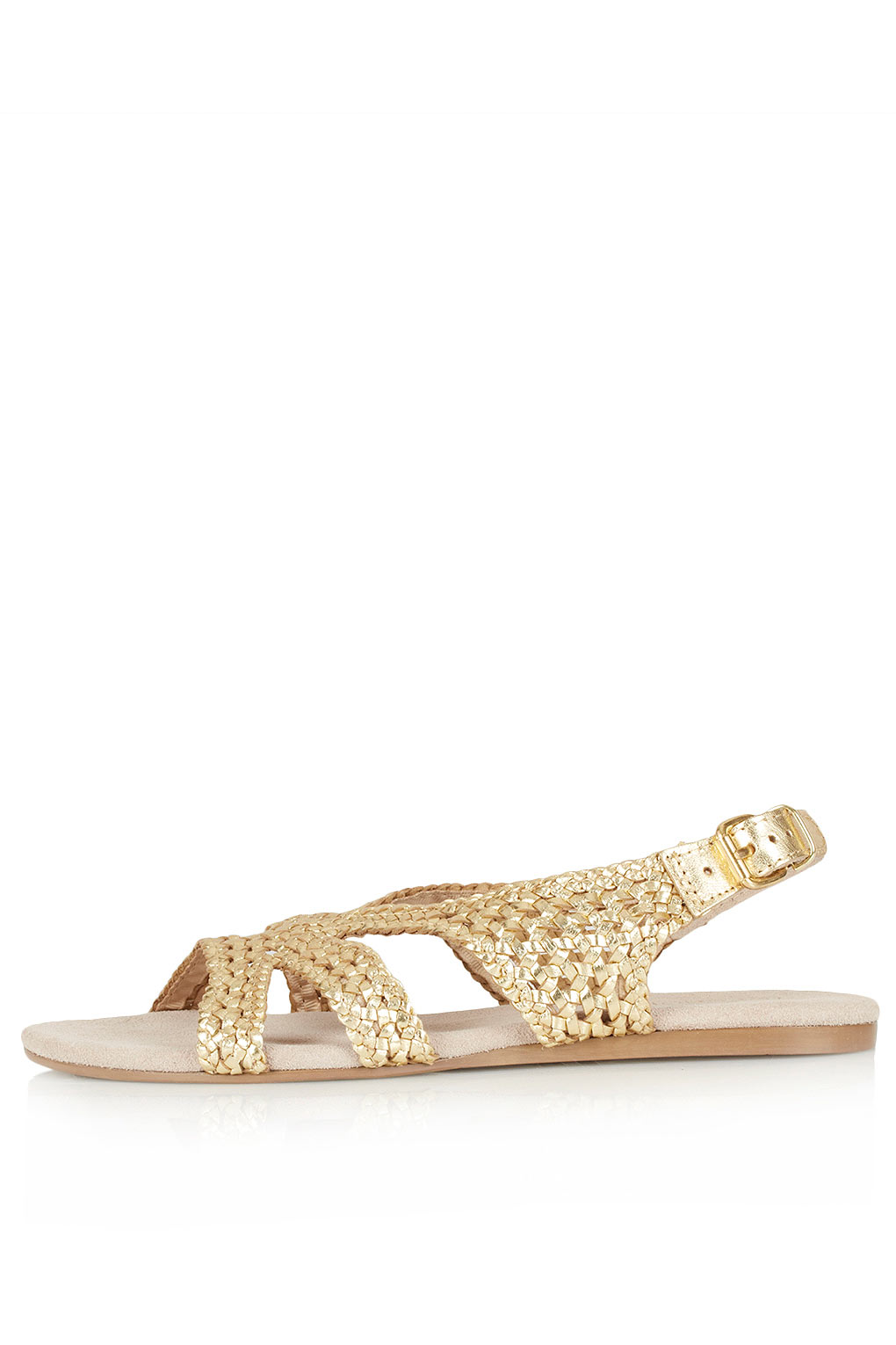 topshop gold sandals flat