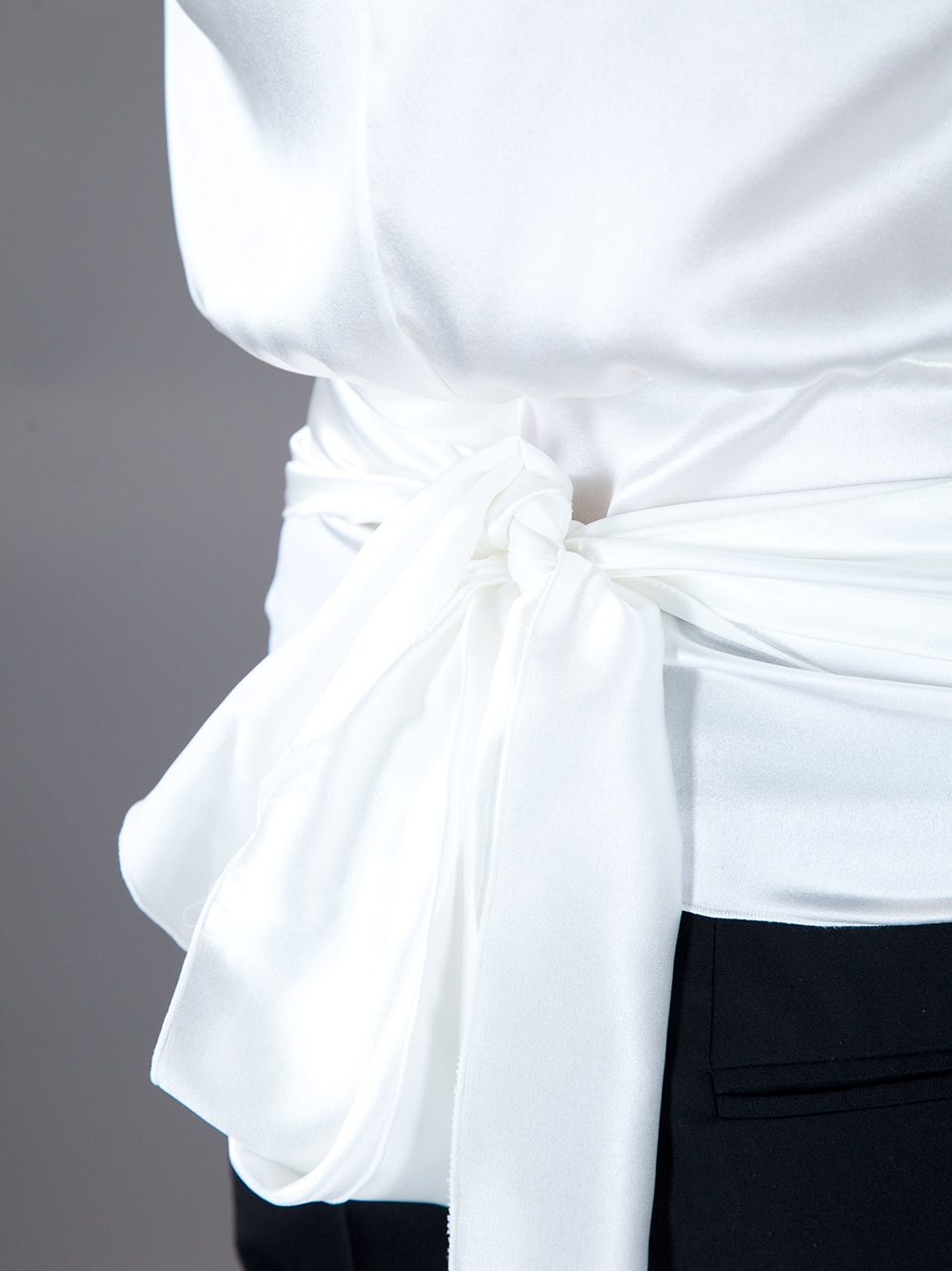formal wrap blouse