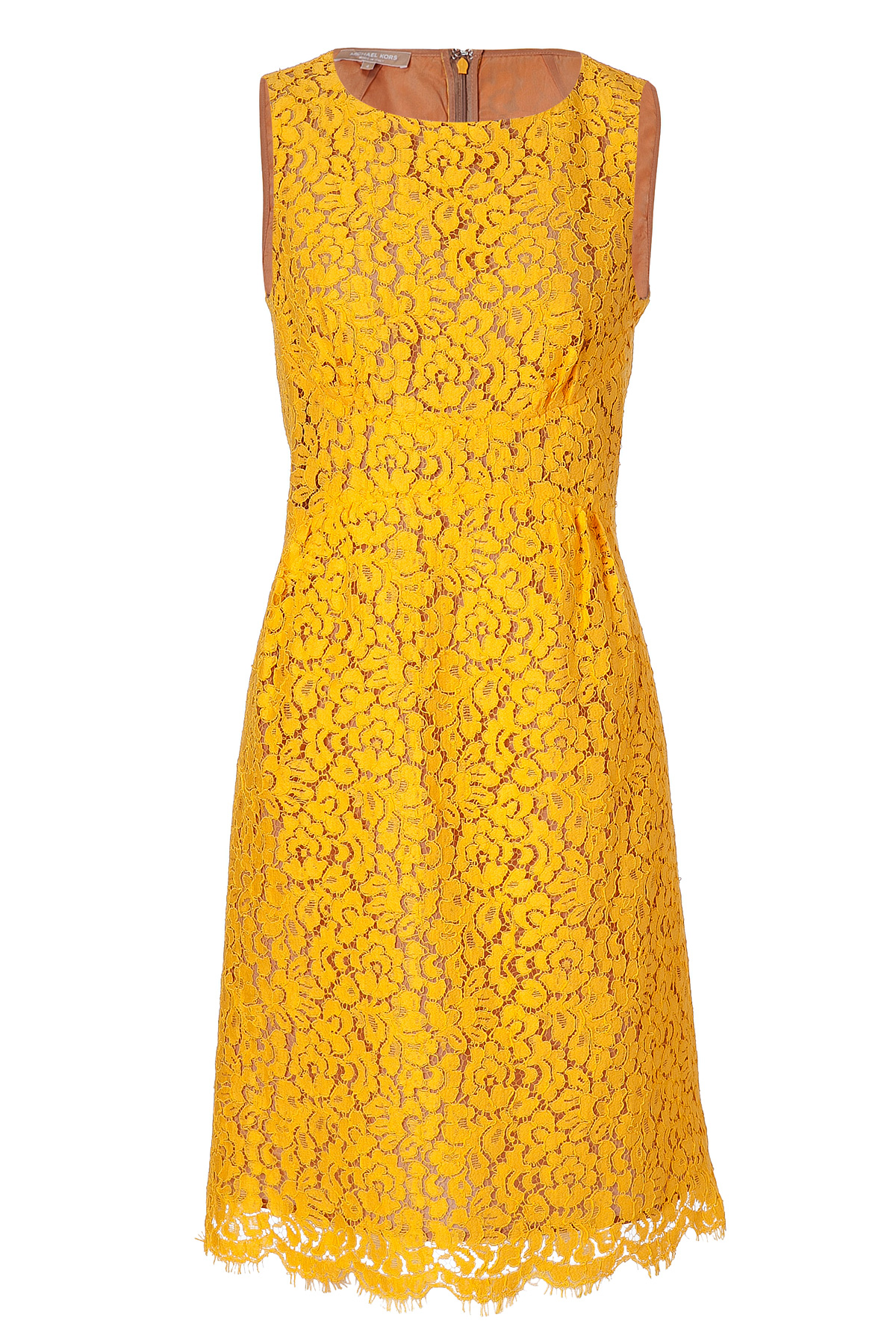 Michael Kors Sunflower Cotton blend Lace Dress in Yellow - Lyst
