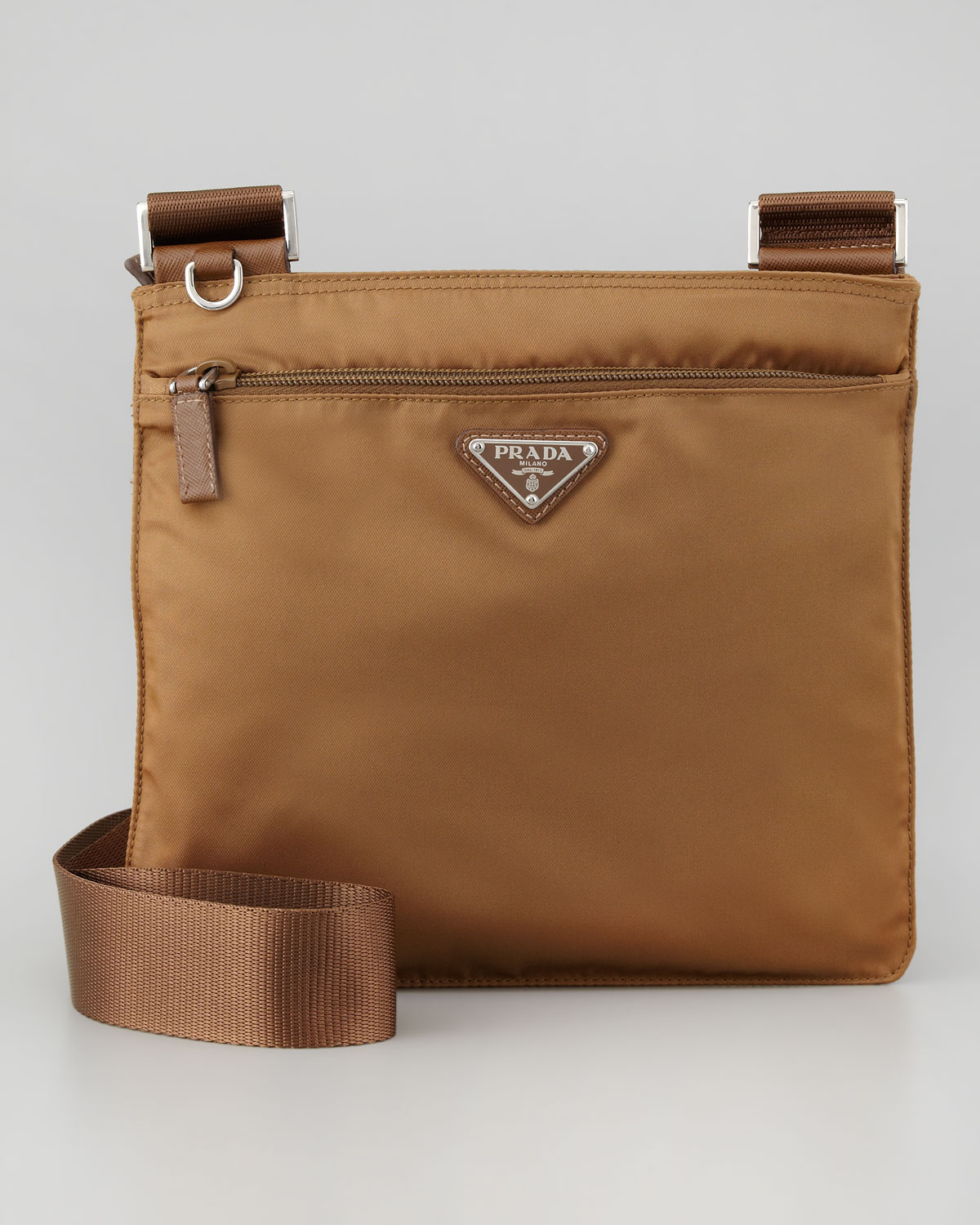 Prada Vela Crossbody Messenger Bag in Brown Lyst