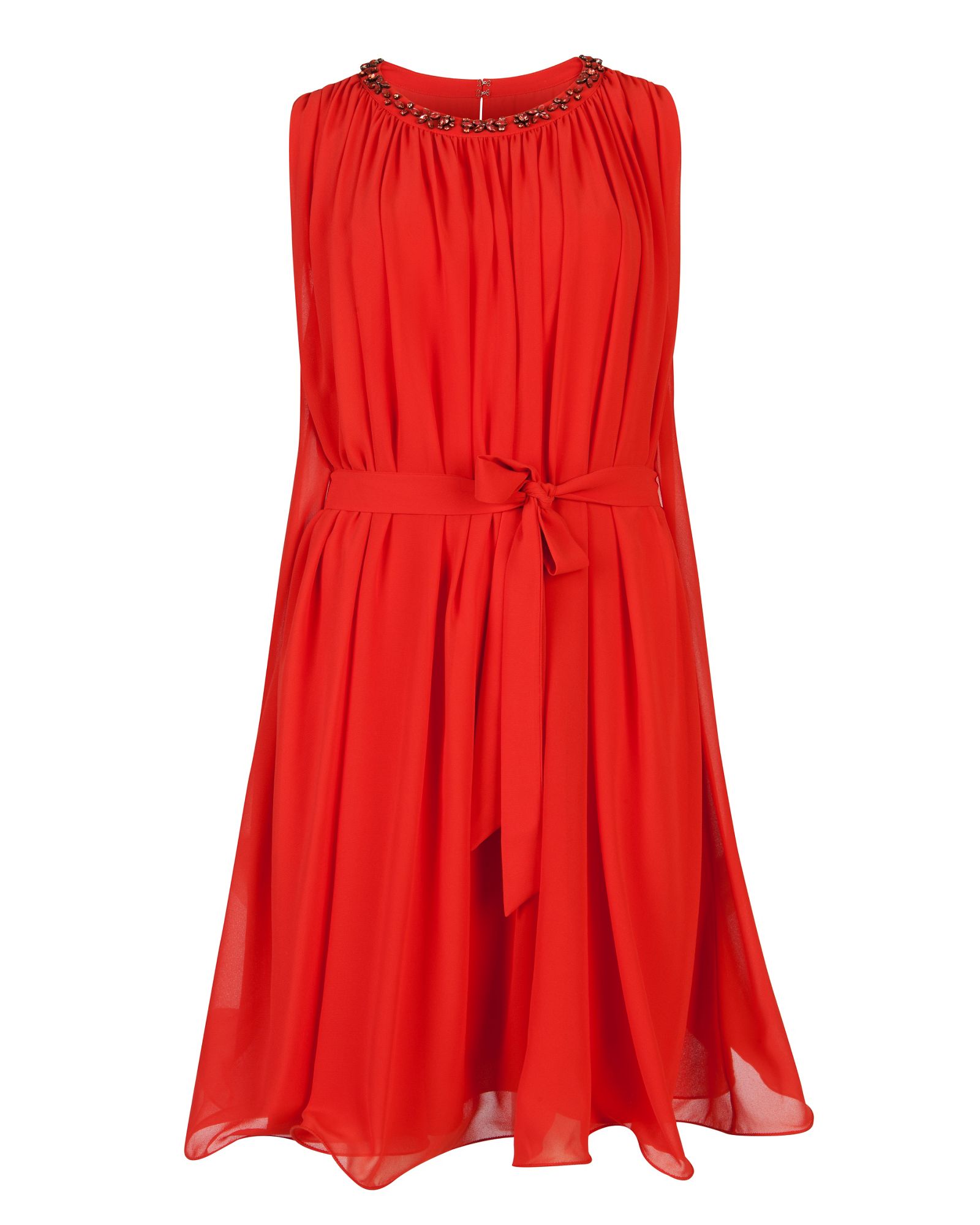 Ted baker Danah Draped Dress in Red | Lyst
