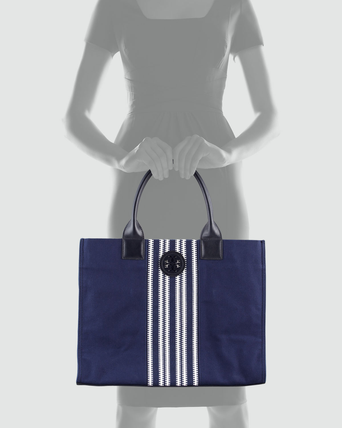 tory burch striped tote