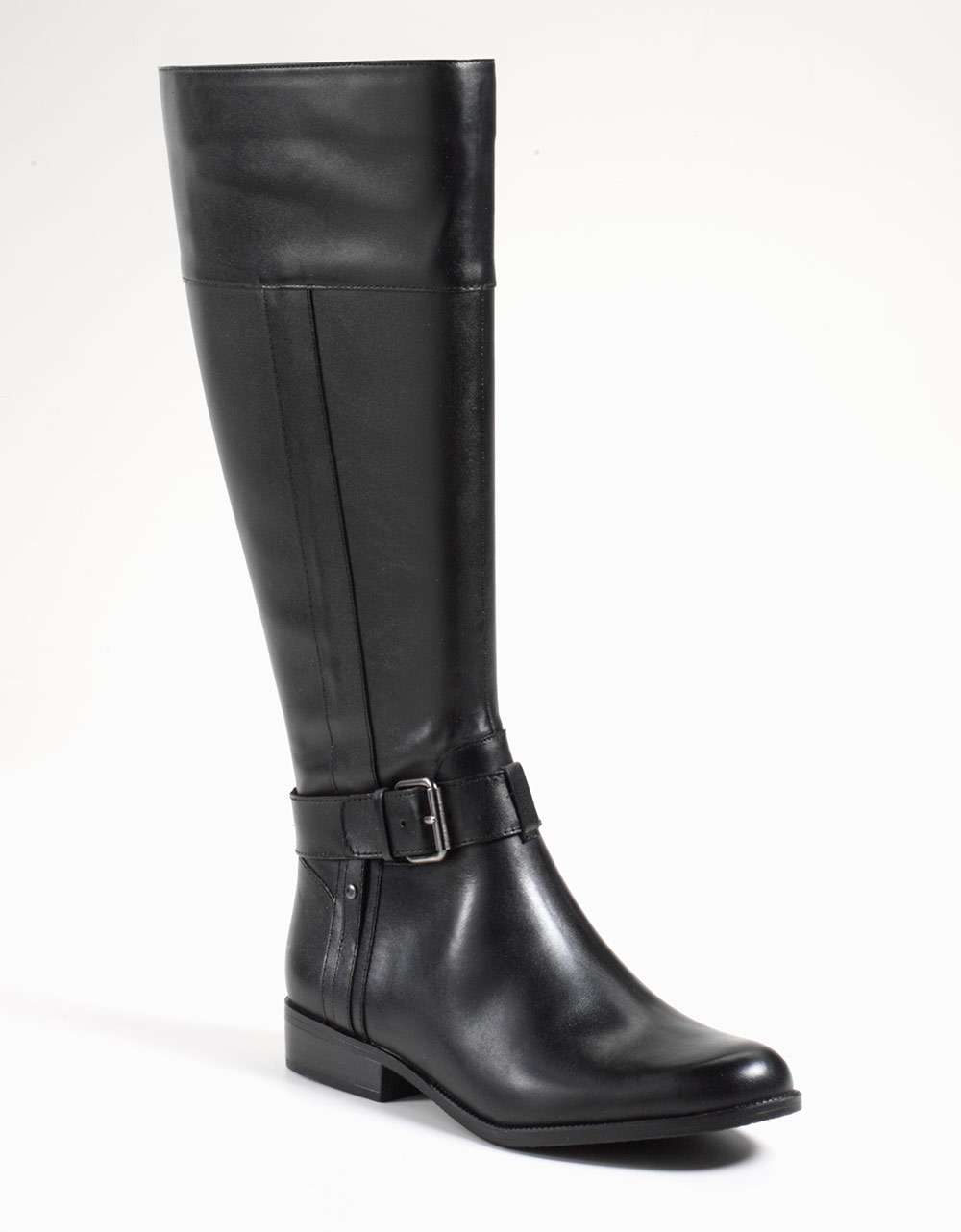 Anne klein Costaro Leather Riding Boots in Black | Lyst