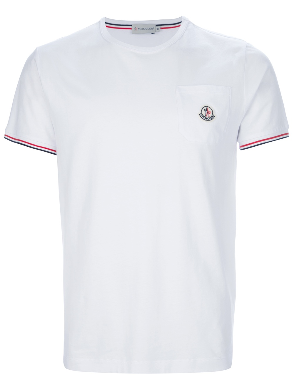 Moncler Logo Pocket Tshirt in White for Men - Lyst