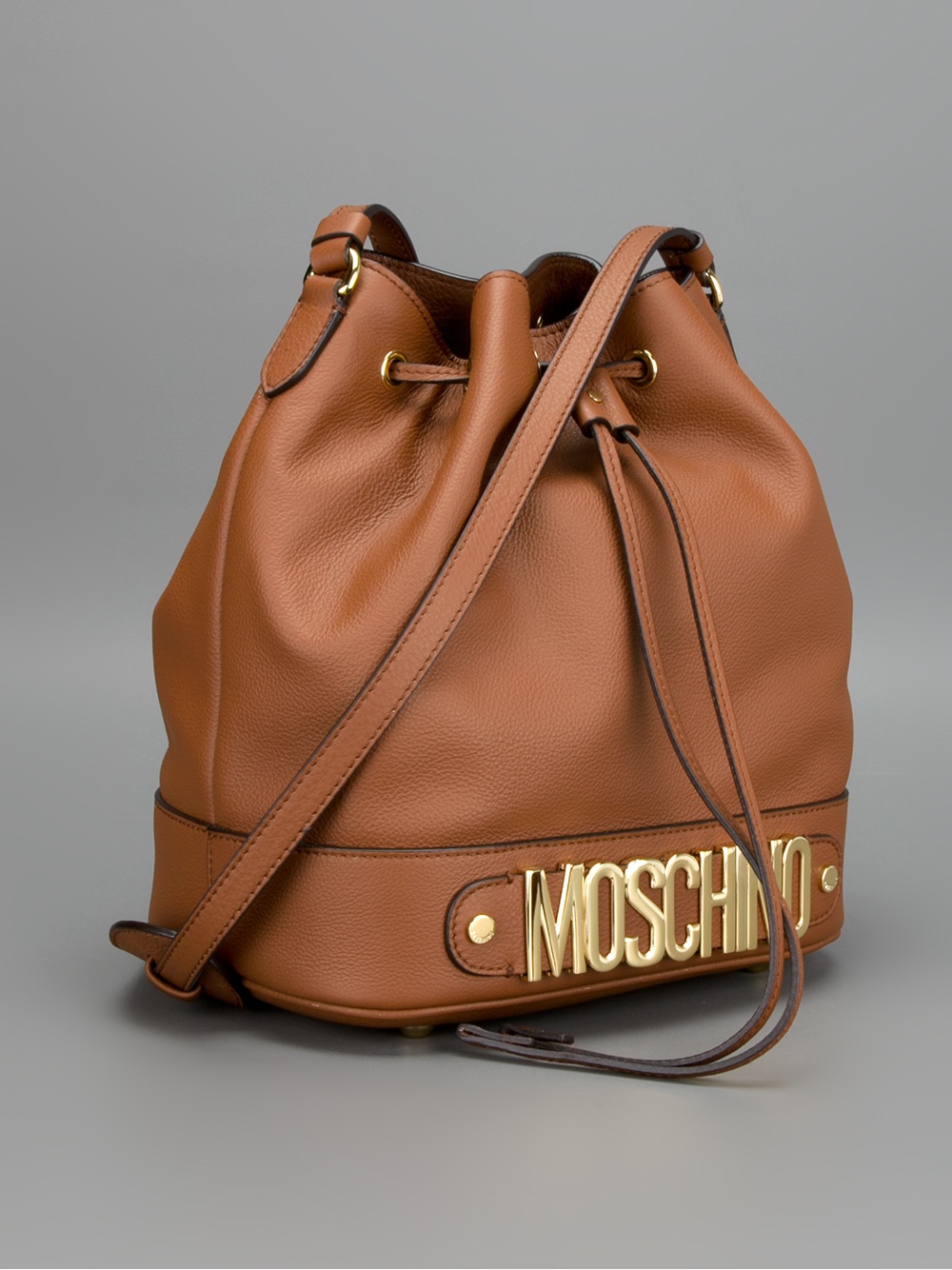 brown moschino bag