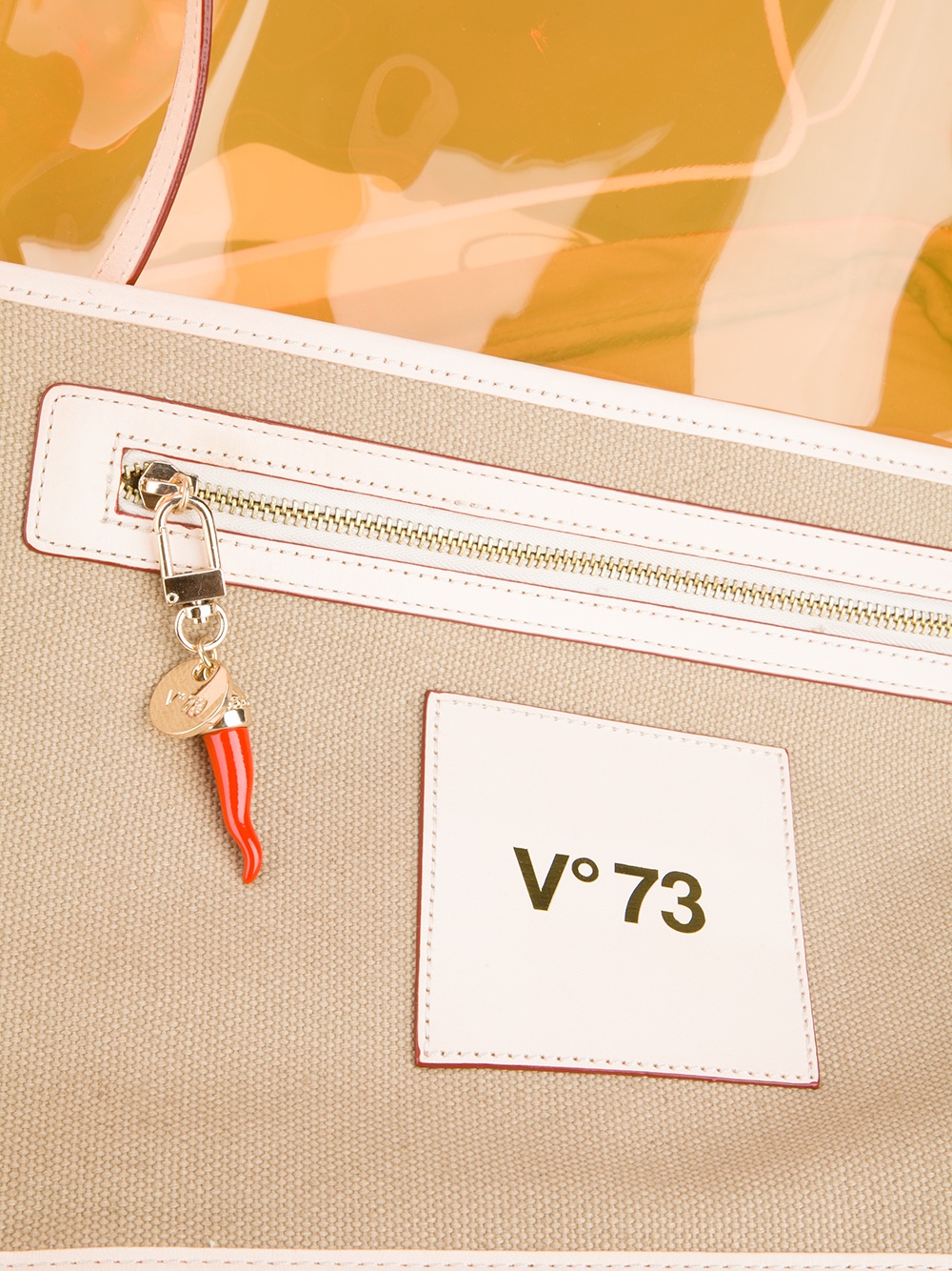V73 Clear Bag in Orange