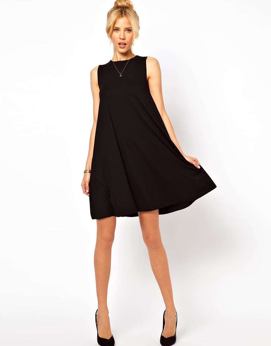 ASOS Sleeveless Swing Dress. in Blue (Black) - Lyst