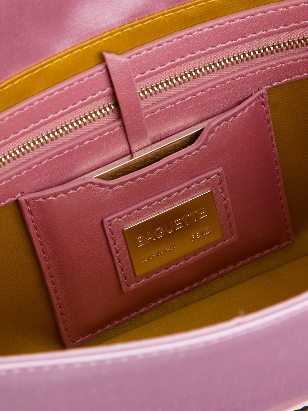 pink baguette bag