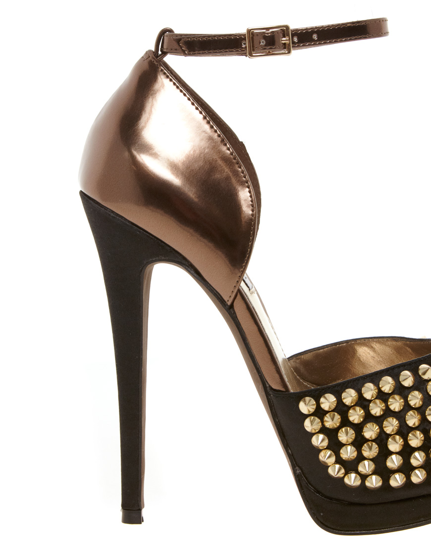 Steve Madden Obstcls Stud Platform Sandals in Black - Lyst