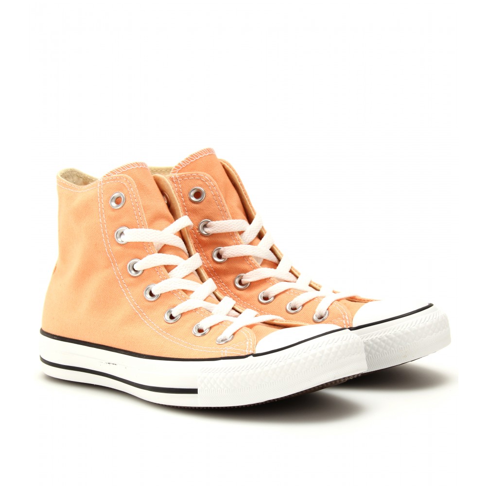 converse all star high tops orange