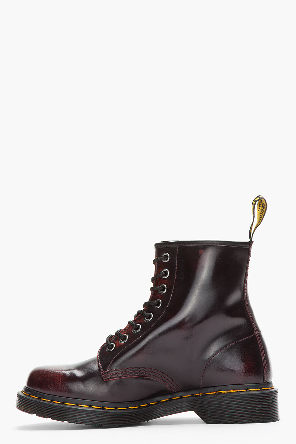 Dr. Martens Burgundy Brushed Leather 8eye Boots in Red for Men - Lyst