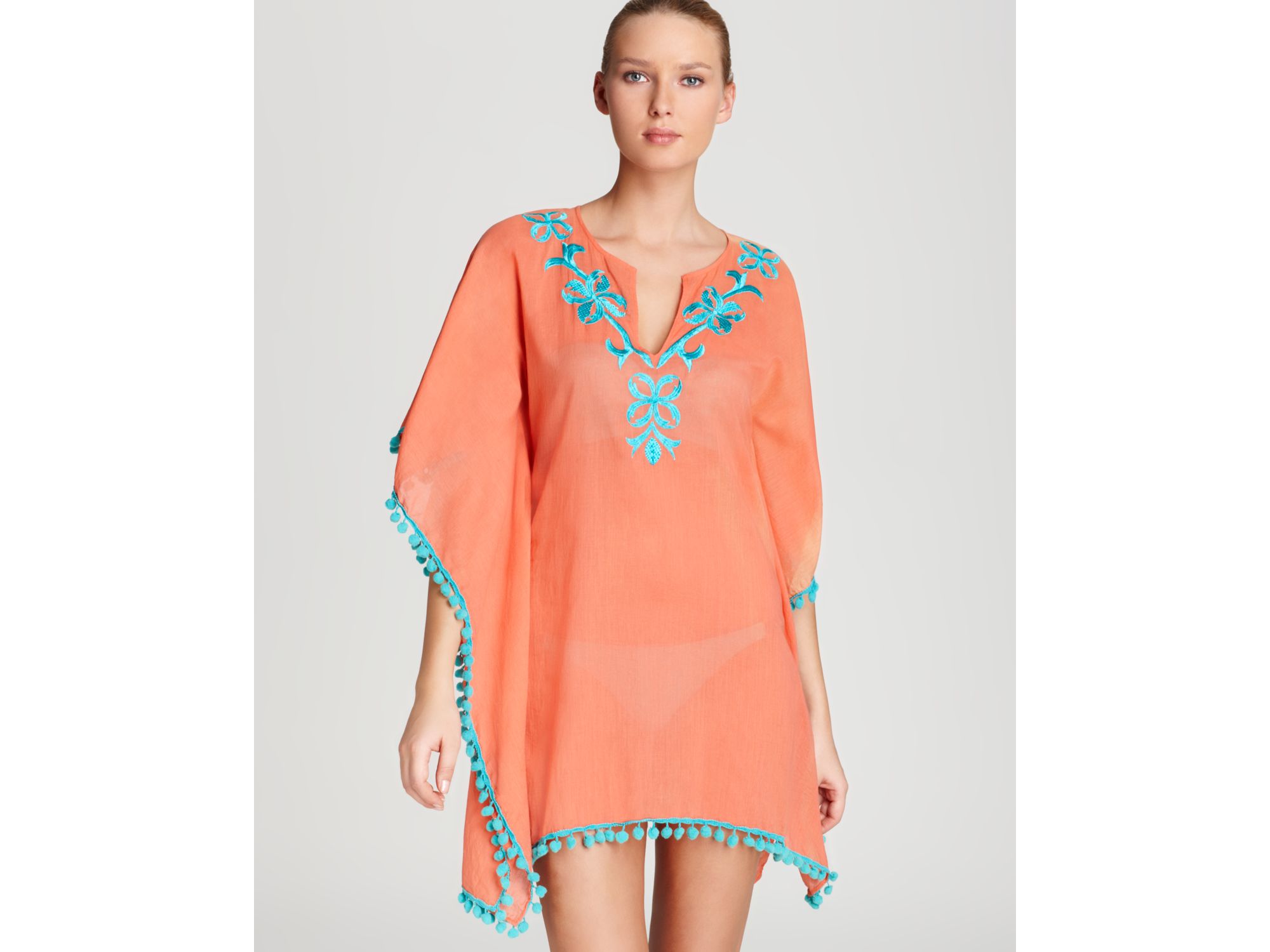 turquoise swim cover up