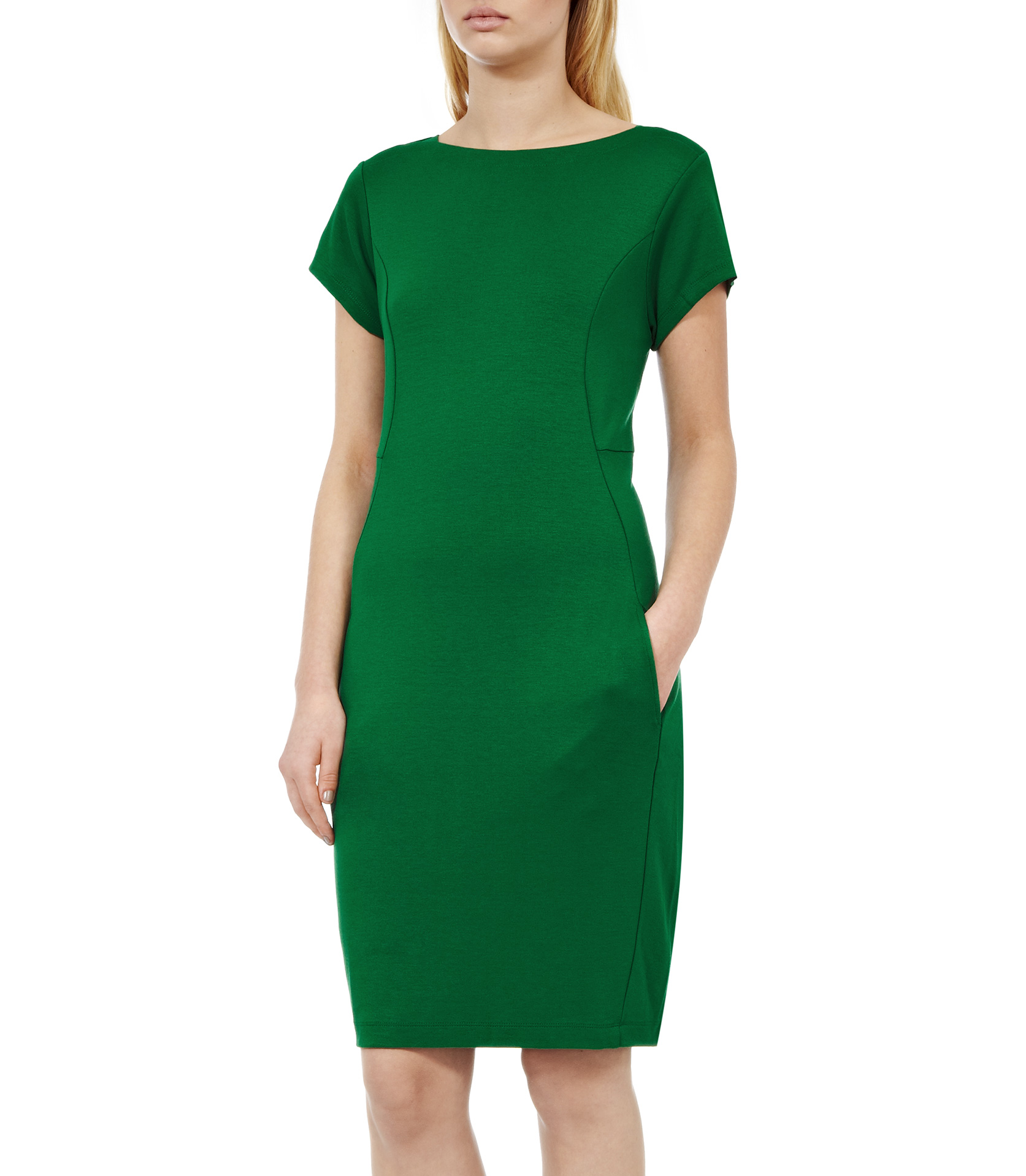 emerald shift dress