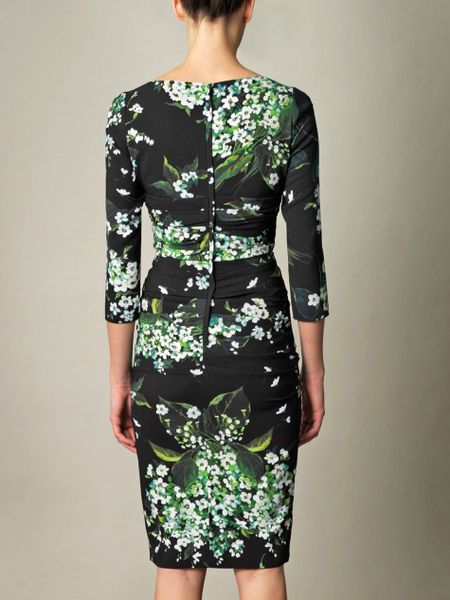 Dolce & Gabbana Lily Of The Valley Print Dress in Black | Lyst