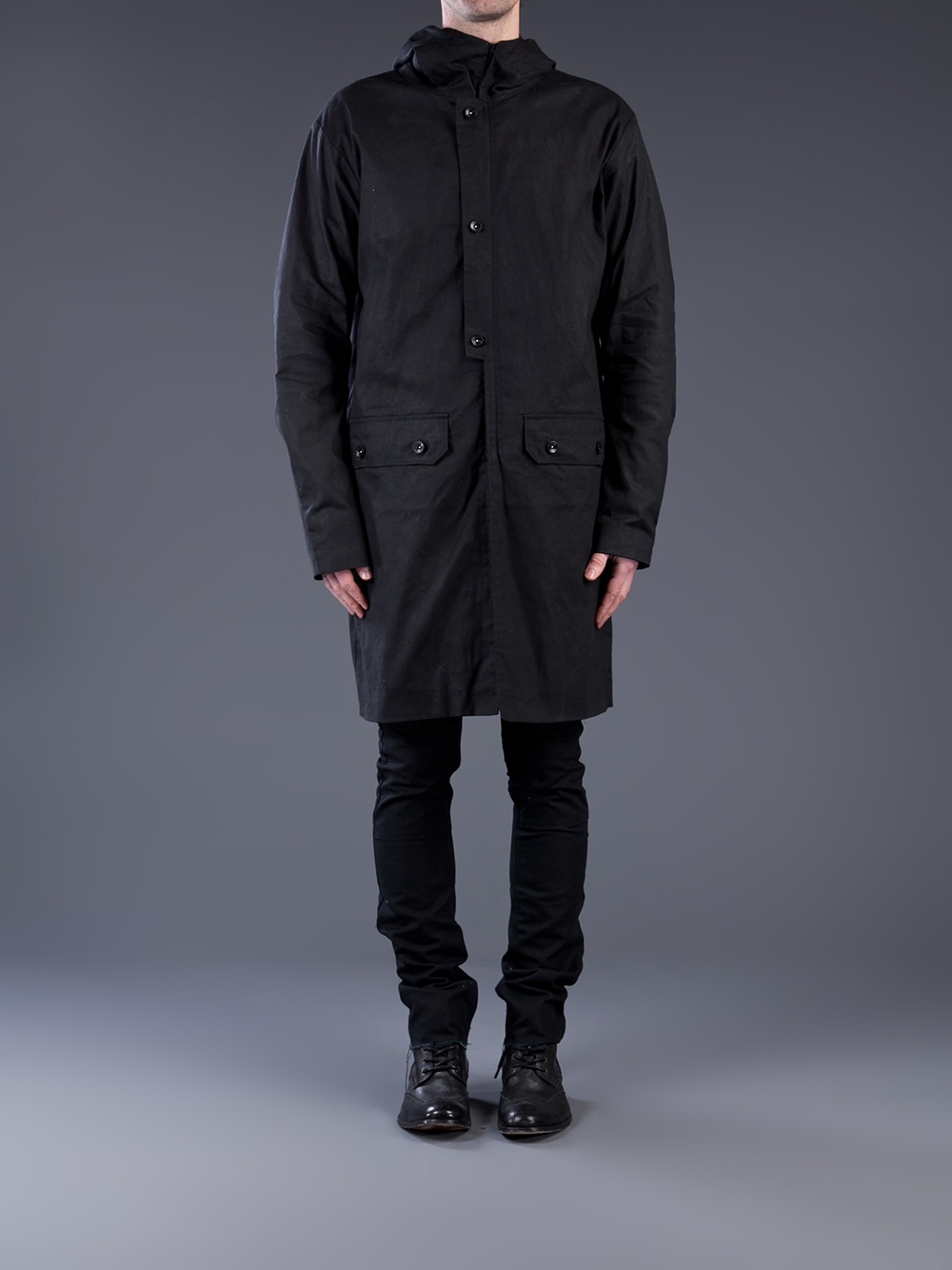 long hooded jacket mens