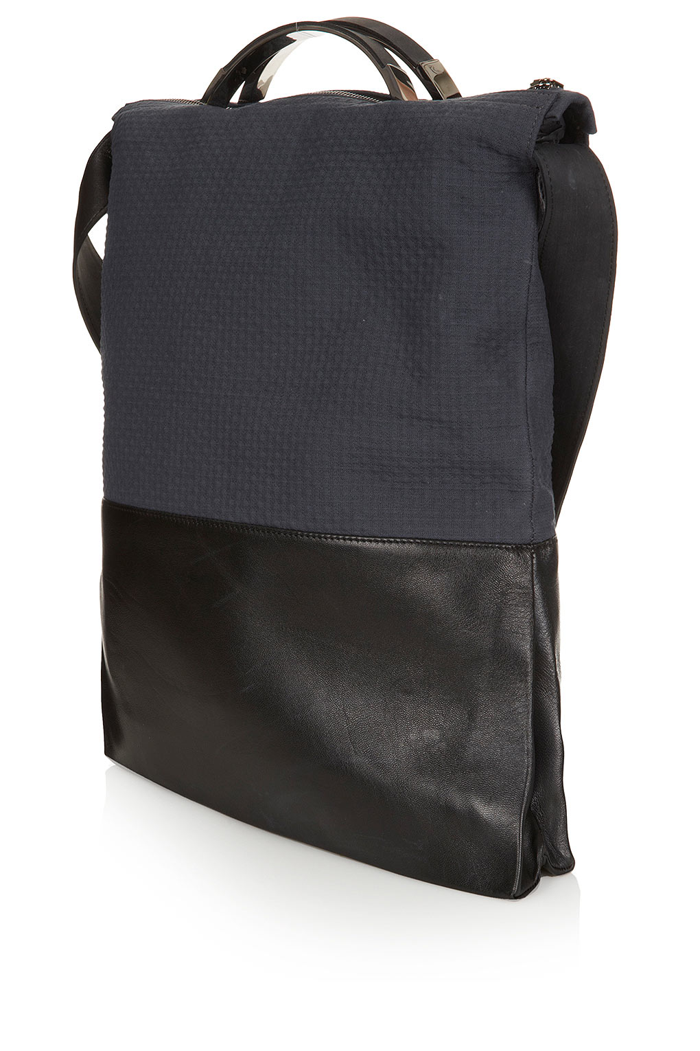 TOPSHOP Fold Over Tote Bag in Black - Lyst