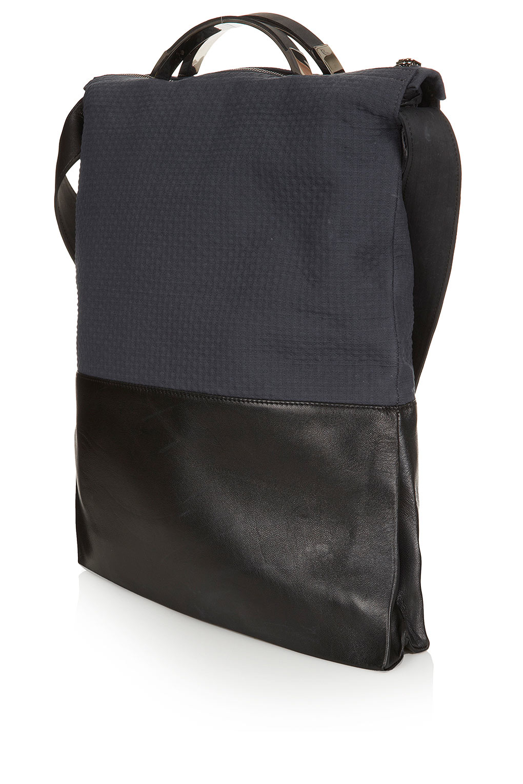 Fold Over Tote Bag in Black Lyst