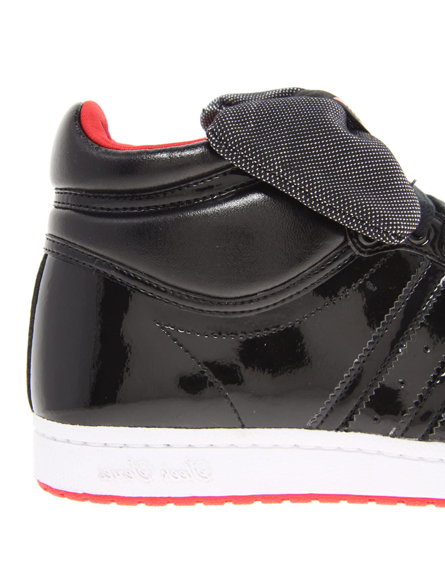 adidas Top Ten Hi Sleek Bow Black Trainers Lyst