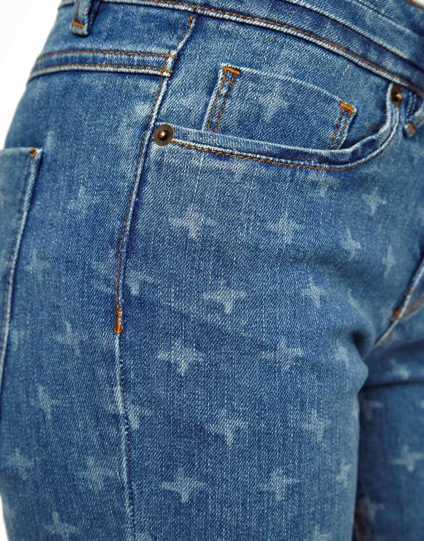 laser print jeans