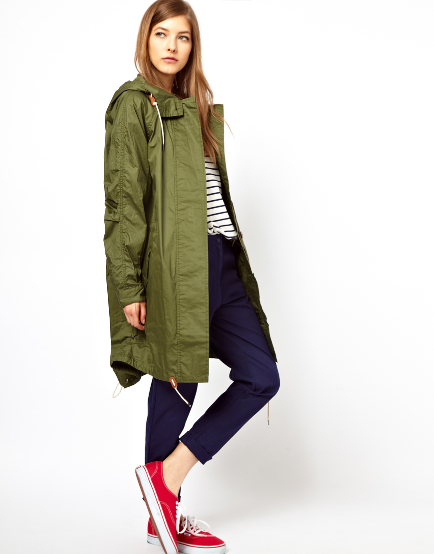Kanon Revision Algebra Fred Perry Oversized Parka In Green Lyst