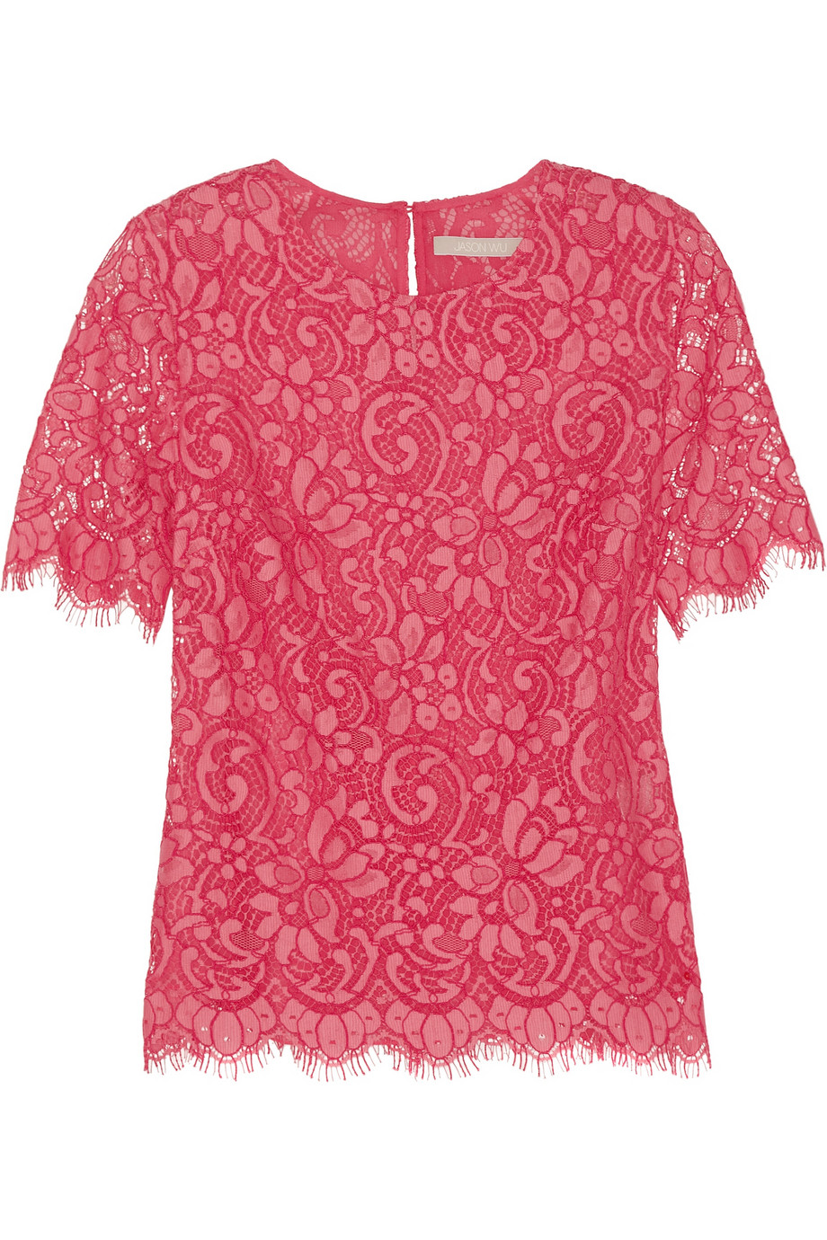 Jason wu Floral Lace Top in Pink | Lyst