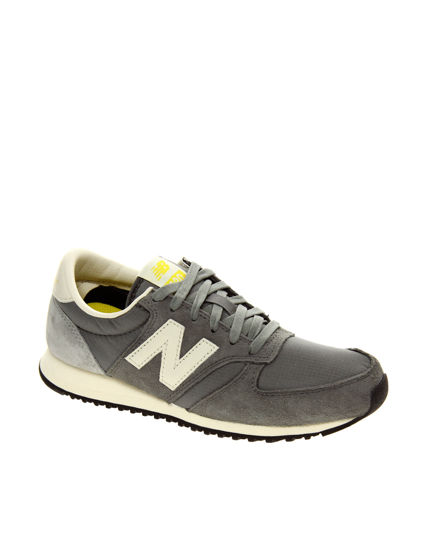 new balance 420 black and grey suede trainers