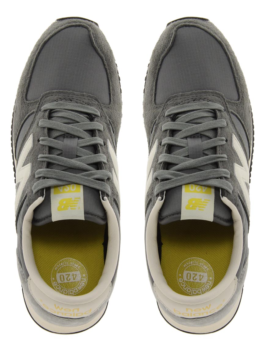 new balance 420 grey suede trainers