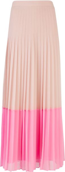 Ted Baker Petrus Colour Block Maxi Skirt in Pink | Lyst