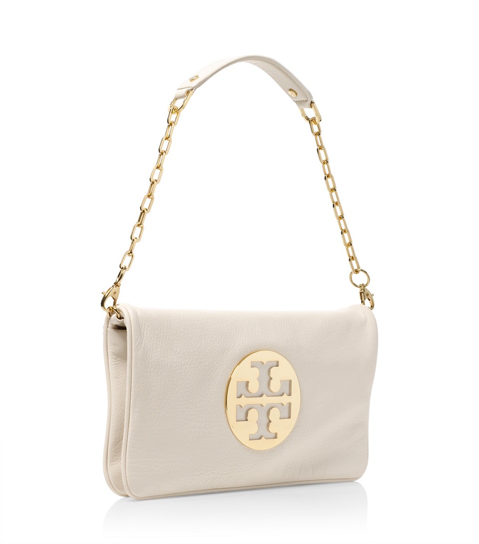 Tory Burch Reva Clutch in White | Lyst