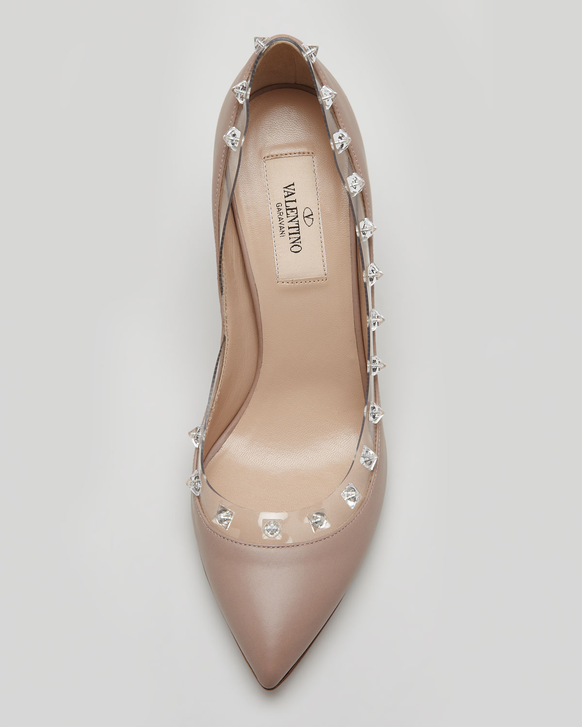 Valentino Rockstud Naked Pump in Brown Lyst