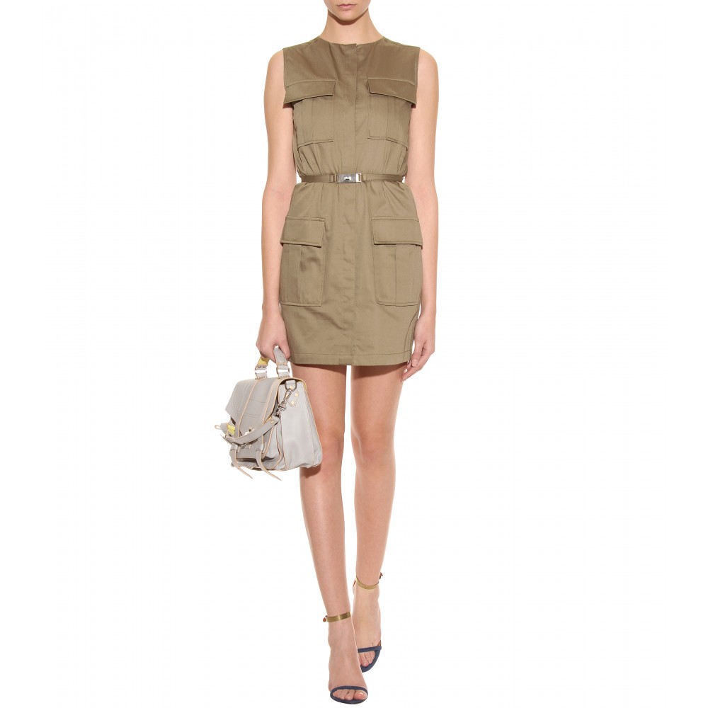 victoria beckham khaki dress