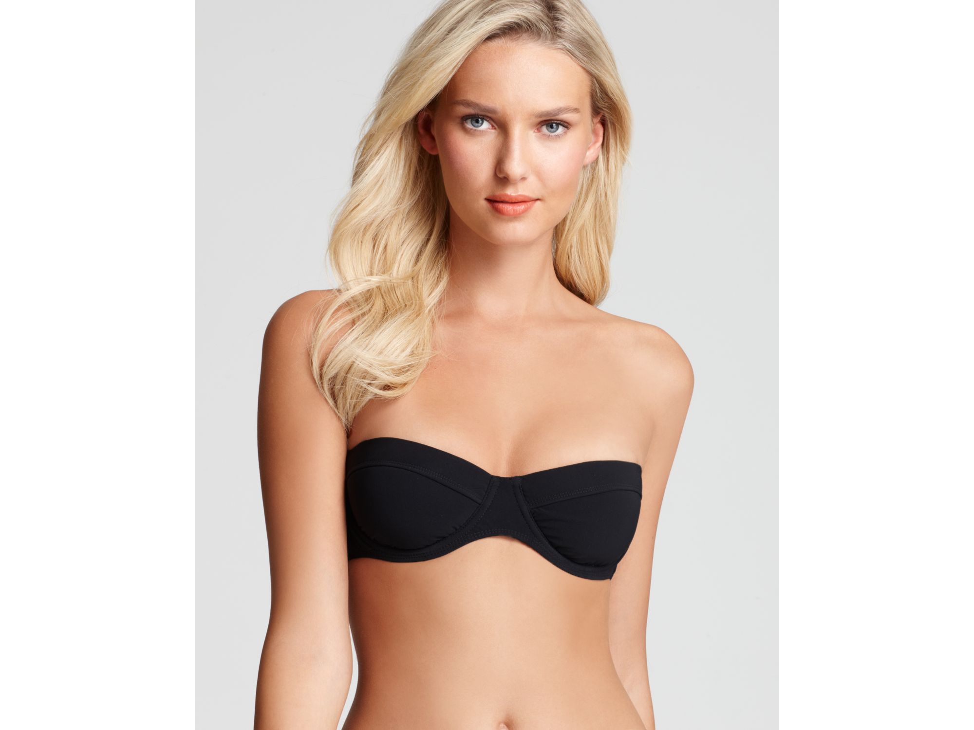 bandeau bikini top with underwire